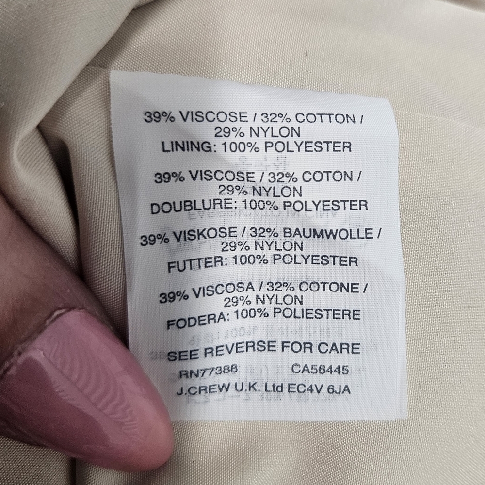0001 J. Crew Natalia Lace Dress A9022 Cream Bridal Wedding Formal Office Size 2 - Picture 10 of 15